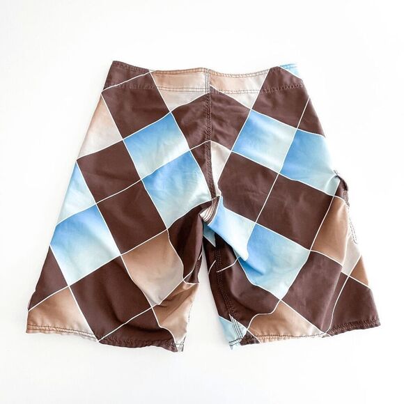 Billabong Mens Quad Platinum Stretch Swim Boardshorts Blue Brown Size 32 - Picture 2 of 9
